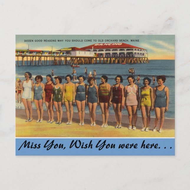 Maine, Badebeauties, Altorchard-Strand Postkarte (Vorderseite)