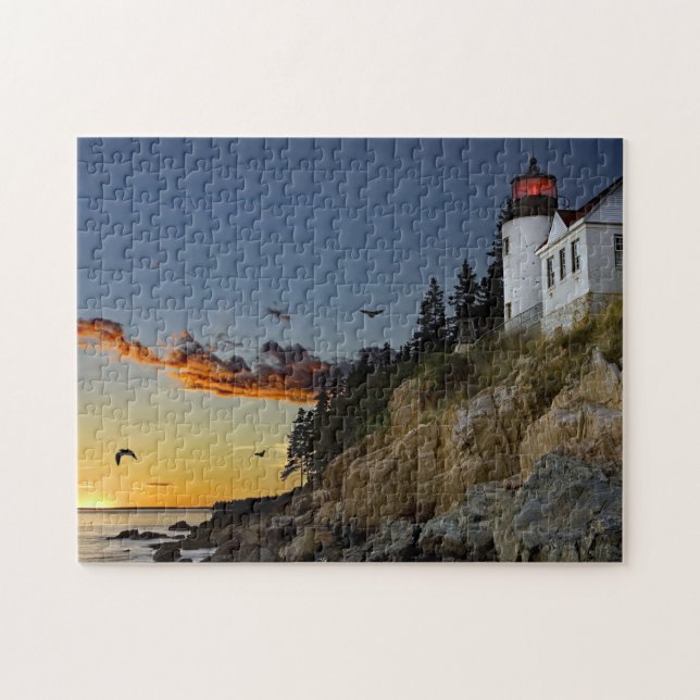 Maine Bass Harbour Lighthouse Foto (Horizontal)