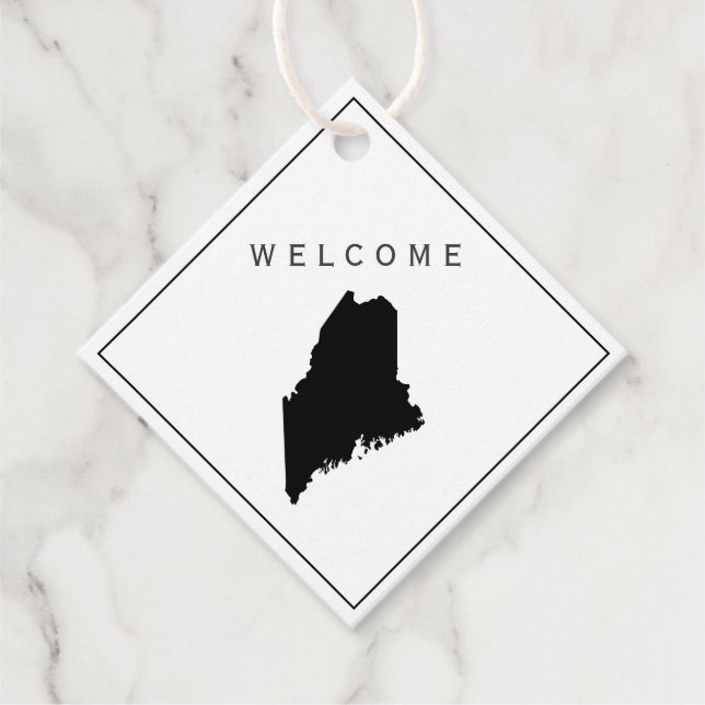 Maine Begrüßungstablett für Hochzeitwochenende Geschenkanhänger (Vorderseite)