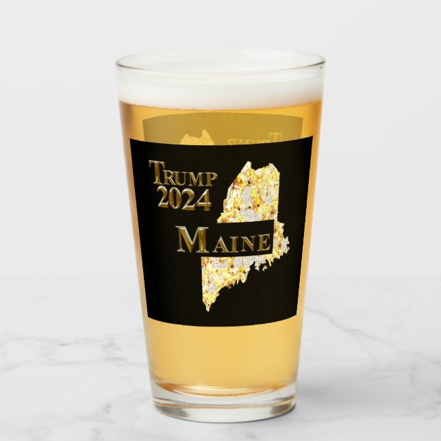 MAINE BIER GLASS GLAS (Vorne (Gefüllt))