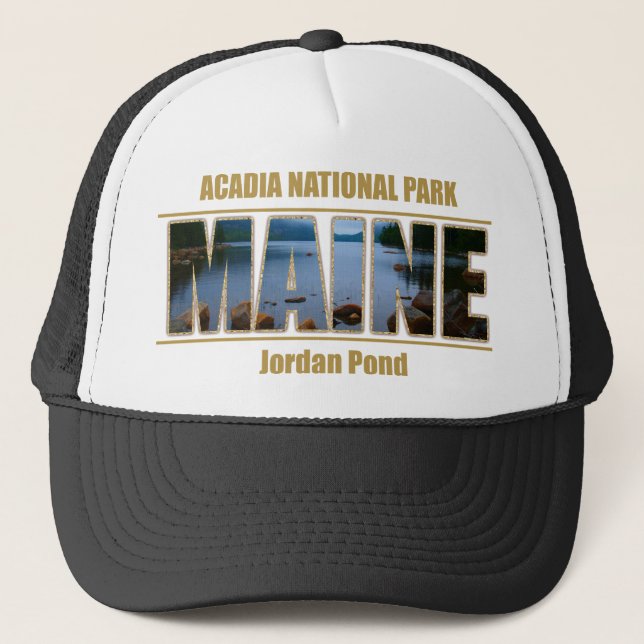 MAINE-Bild-Schriftartacadia-Nationalpark Truckerkappe (Vorderseite)