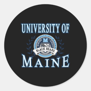 Maine Black Bears Laurels Runder Aufkleber