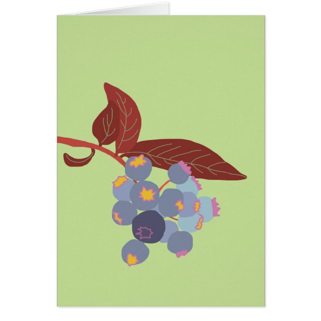 Maine Blaubeere gefaltete notecards (Vorne)