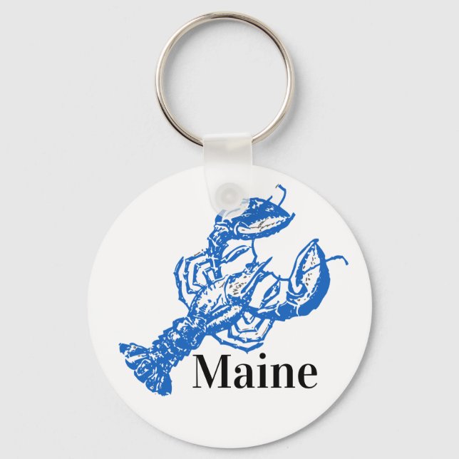 Maine, Blauer Hummer Schlüsselanhänger (Vorderseite)