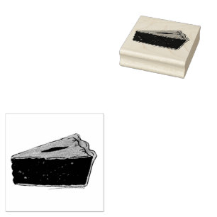 Maine Blueberry Pie Slice Piece Feinschmecker Blau Gummistempel