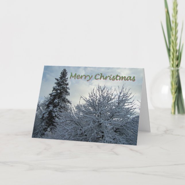 Maine Christmas Feiertagskarte (Vorderseite)