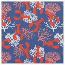 Maine Coastal Lobsters Red White Blue Gemustert