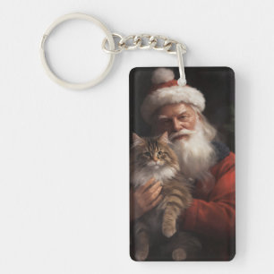 Maine Coon avec Noël Festif du Père Noël