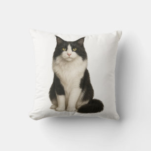 Maine Coon black and white Pillow Kissen