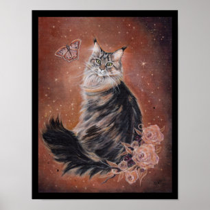 Maine Coon Cat Art von Renee Lavoie Poster