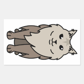 Maine Coon Cat Cartoon Rechteckiger Aufkleber