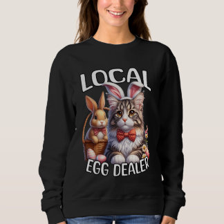Maine Coon Cat Easter with Cute Maine Coon Cat Sweatshirt