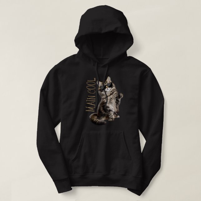 Maine Coon Cat - Haupt Cool  Hoodie (Design vorne)