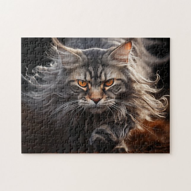 Maine Coon Cat Jagd (Horizontal)