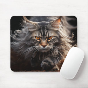 Maine Coon Cat Jagd Mousepad