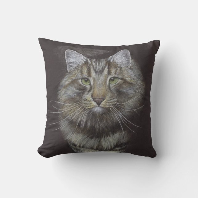Maine Coon Cat Kissen (Vorderseite)