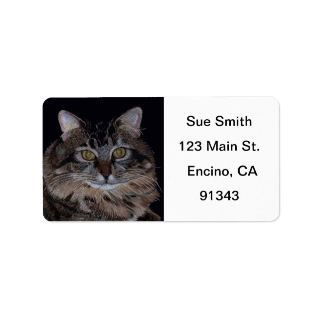 Maine Coon Cat Labels Adressaufkleber (Vorne)