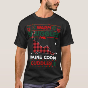 Maine Coon Cat Lover Niedlich Cat Xmas Weihnachten T-Shirt