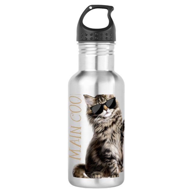 Maine Coon Cat - Main Cool  Edelstahlflasche (Vorderseite)