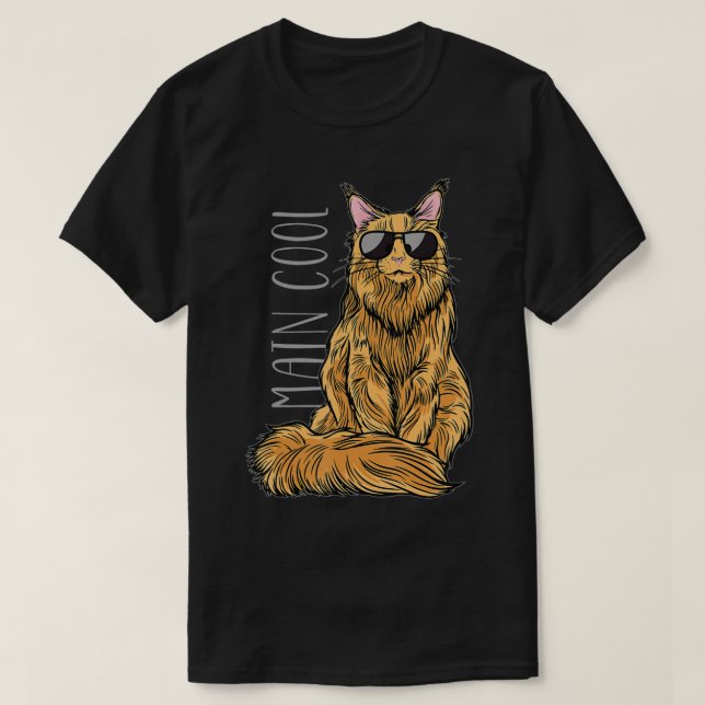 Maine Coon Cat Main Cool T-Shirt (Design vorne)