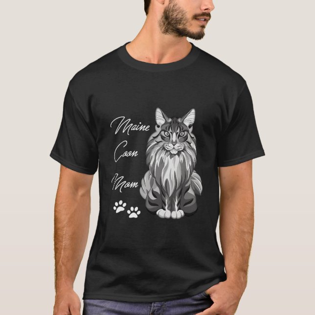 Maine Coon Cat Mama T-Shirt (Vorderseite)