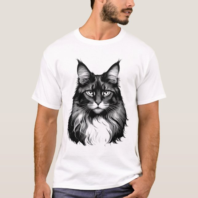 Maine Coon Cat Men's T-Shirt (Devant)