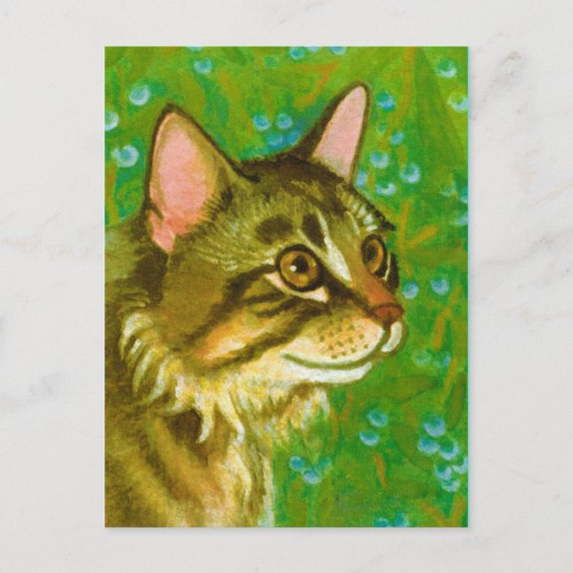 Maine Coon Cat mit Mistletoe Postkarte (Vorderseite)