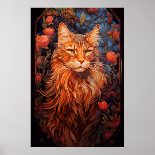 Maine Coon cat Poster
