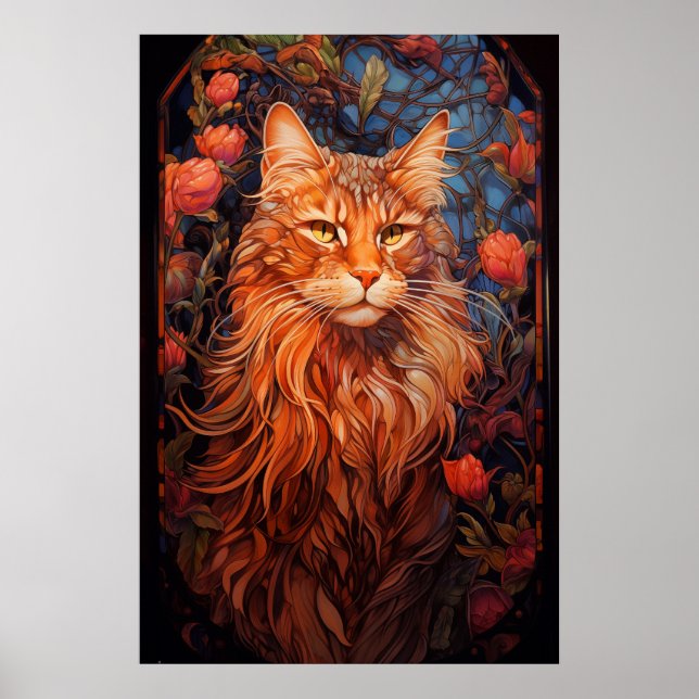 Maine Coon cat Poster (Vorne)