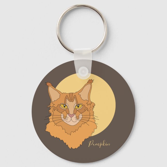 Maine Coon Cat Schlüsselanhänger (Vorderseite)