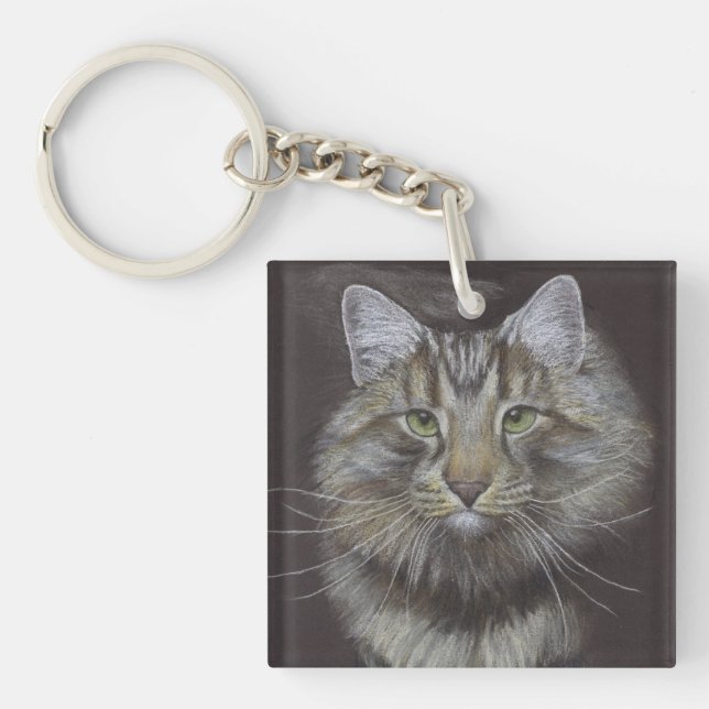 Maine Coon Cat Schlüsselanhänger (Vorderseite)