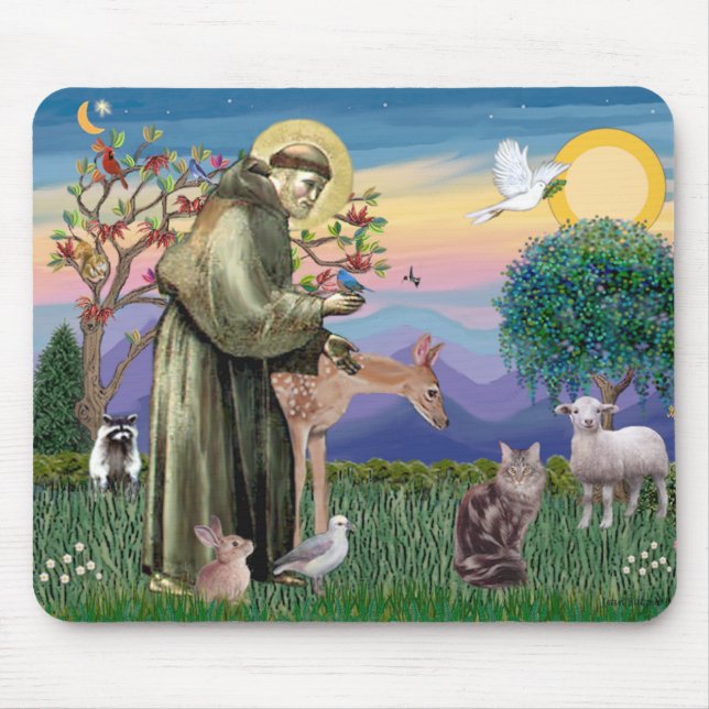 Maine Coon Cat - St Francis Mousepad (Vorne)