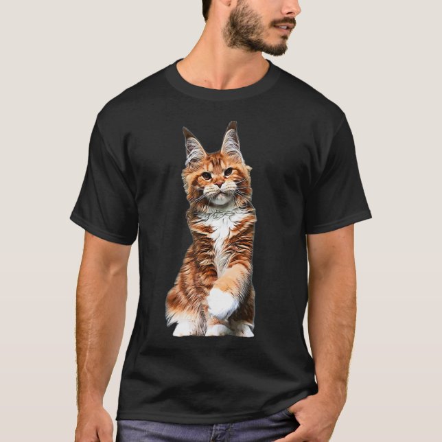Maine Coon Cat   T-Shirt (Vorderseite)