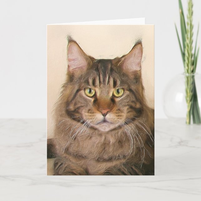 Maine Coon Cats Grußkarte Karte (Vorderseite)