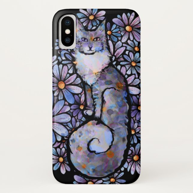 Maine Coon Dilute Calico Cat Lila Case-Mate iPhone Hülle (Rückseite)
