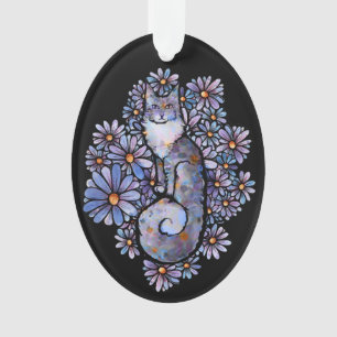 Maine Coon Dilute Calico Cat Lila Ornament