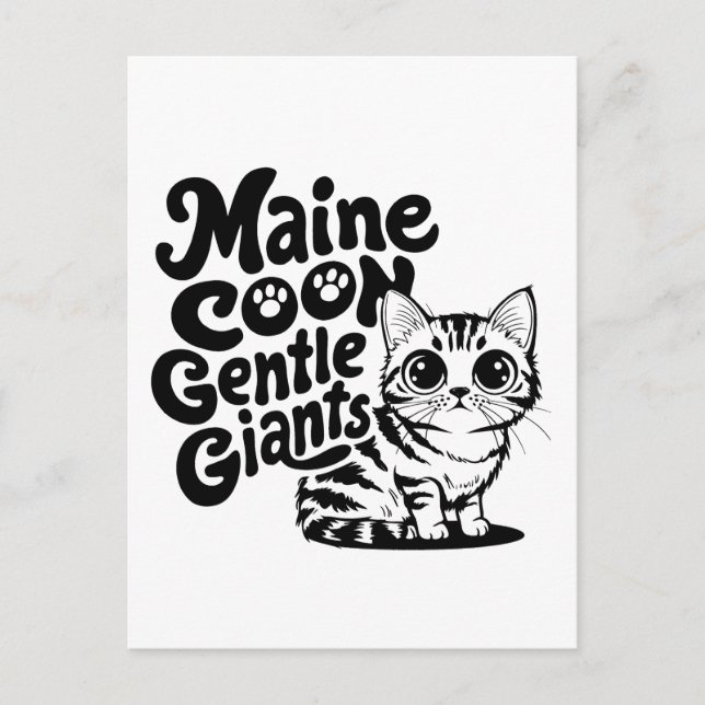 Maine Coon Gentle Giants Cat Postkarte (Vorderseite)