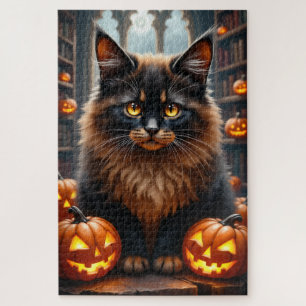 Maine Coon Gothic Halloween-Porträtkunst