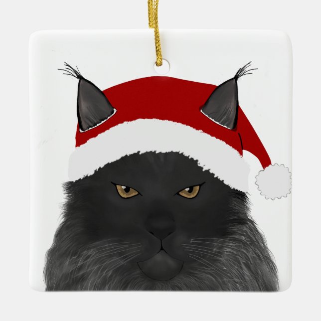 Maine Coon Holiday Ornament (Vorderseite)