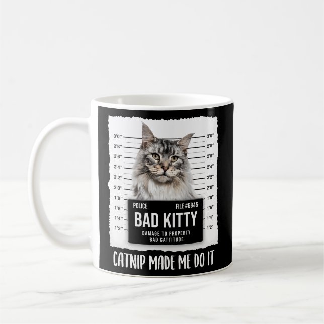 Maine Coon-Katze für Catnip Kaffeetasse (Links)