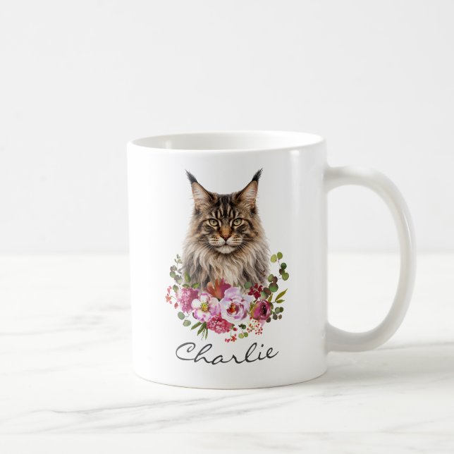 Maine Coon Katze Kaffeetasse (Rechts)