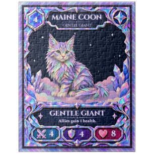 Maine Coon Katze, Regenbogen-Folie-Kunst