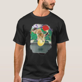 Maine Coon Katze spielt Tischtennis Ping Pong Prem T-Shirt