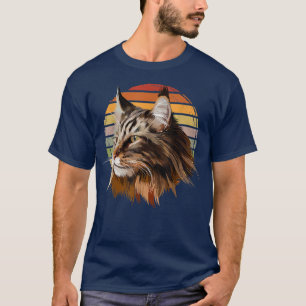 Maine Coon Katze Vintage Retro T-Shirt