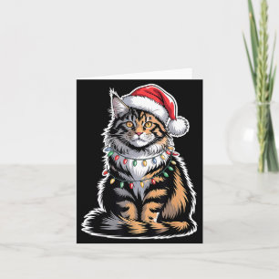 Maine Coon Katze Weihnachten Xmas Kätzchen Katzenl Karte