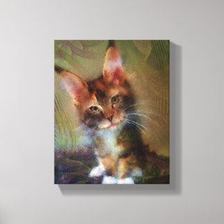 Maine Coon Kitten Art - Wählen Sie aus mir - Recht Leinwanddruck