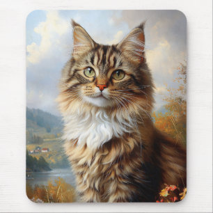 Maine Coon Kitten Portrait Mousepad
