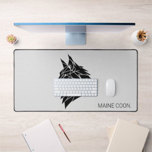 Maine Coon Majestätische Silhouette Modernes Schre Schreibtischunterlage