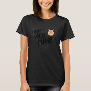 Maine Coon Mama Herz Lustige Maine Coon Katze Mutt T-Shirt