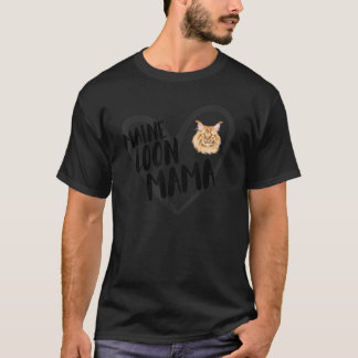 Maine Coon Mama Herz Lustige Maine Coon Katzenmutt T-Shirt